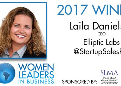 Laila Danielsen - CEO Elliptic Labs, Stevie Awards 2017 Winner