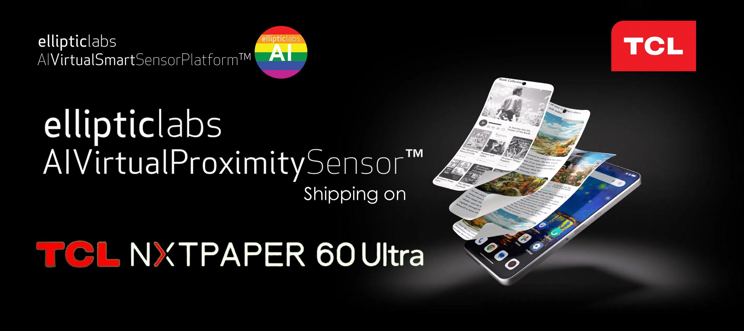 Elliptic Labs Announcing First TCL Smartphone Shipping with AI Virtual Proximity Sensor™ – The NxtPaper 60 Ultra Smarphone