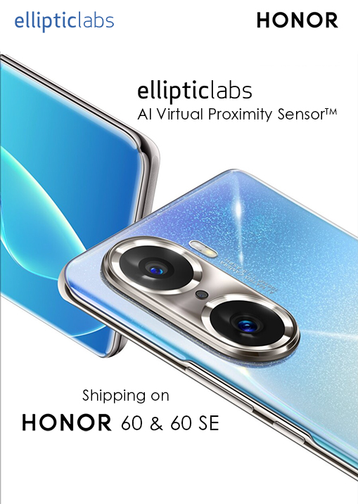 Elliptic Labs’ AI Virtual Proximity Sensor™ Announced on HONOR 60 and HONOR 60SE Smartphones