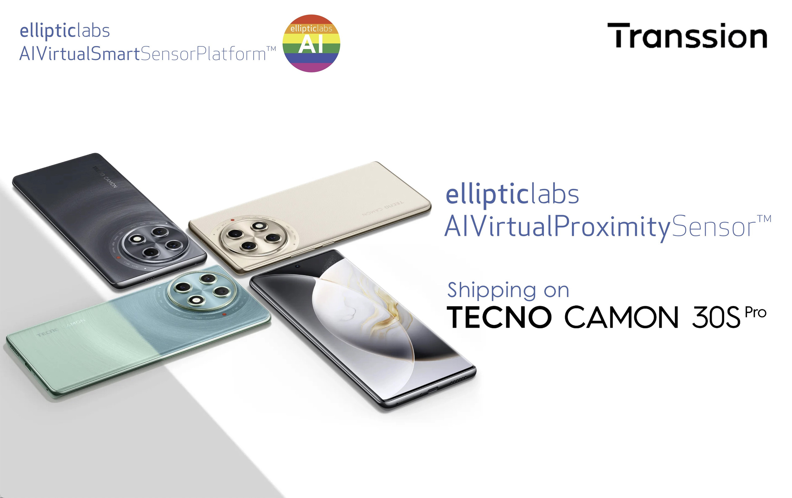 Elliptic Labs Launching on Transsion’s Tecno Camon 30S Pro Smartphone