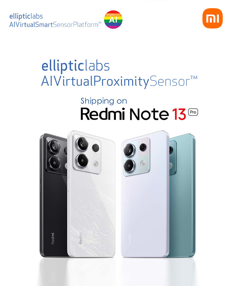 Elliptic Labs Launching on Xiaomi Redmi Note 13 Pro 4G Smartphone