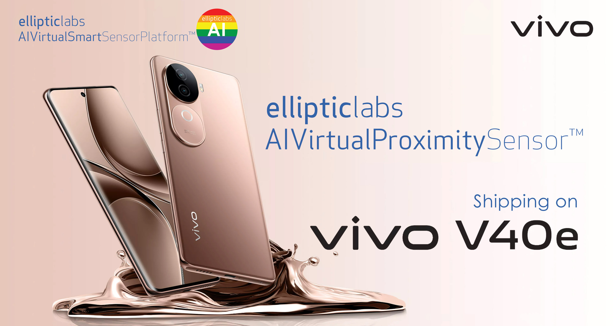 Elliptic Labs Launches on vivo V40e Smartphone