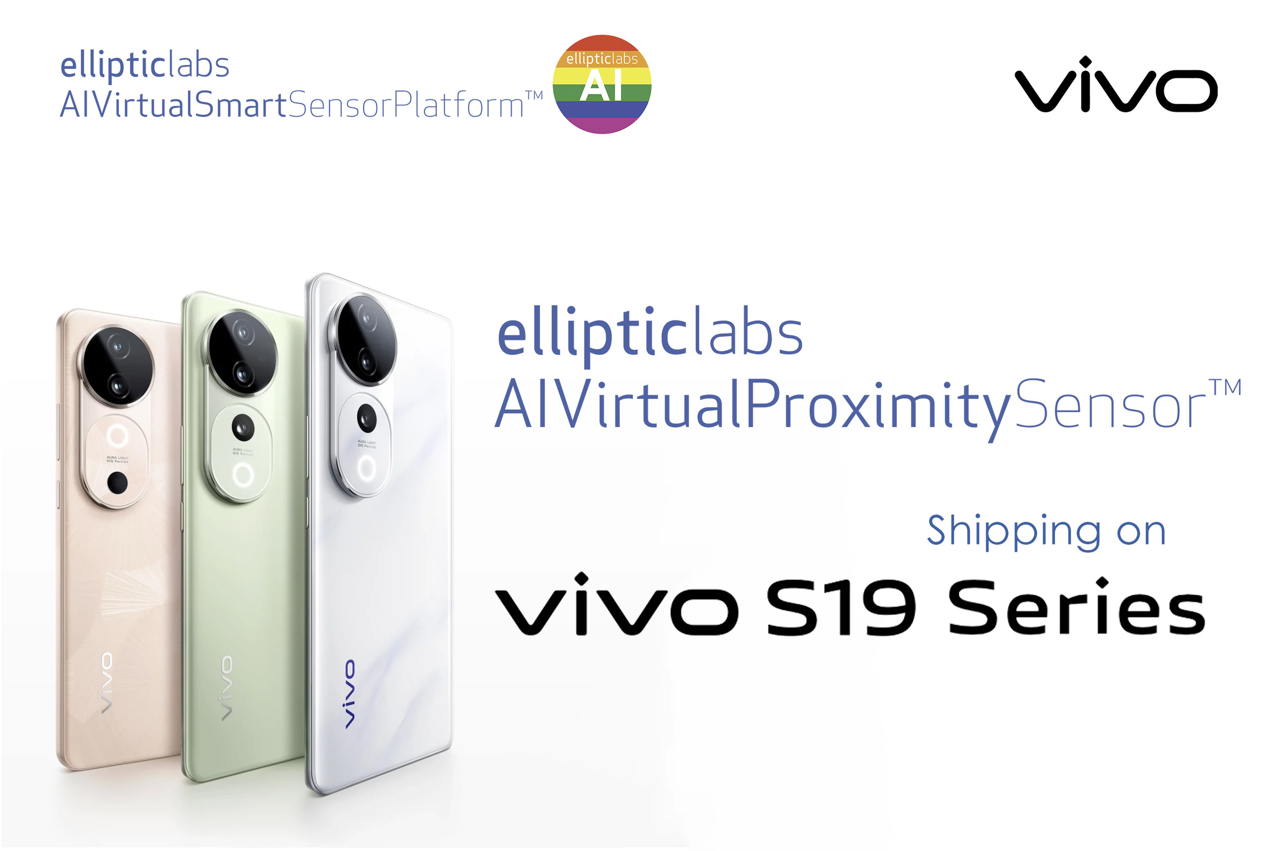 vivo S19 and S19 Pro智能手机搭载Elliptic Labs虚拟传感器