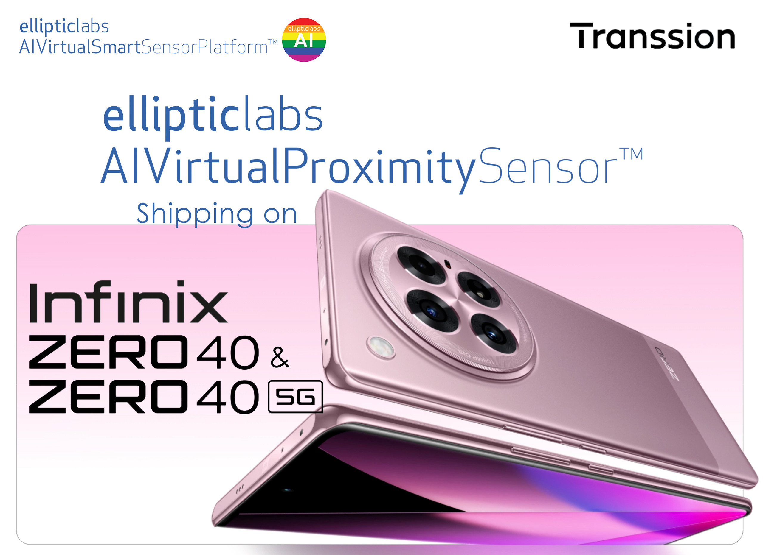 Elliptic Labs Shipping with Transsion on Infinix Zero 40 Series Smartphones